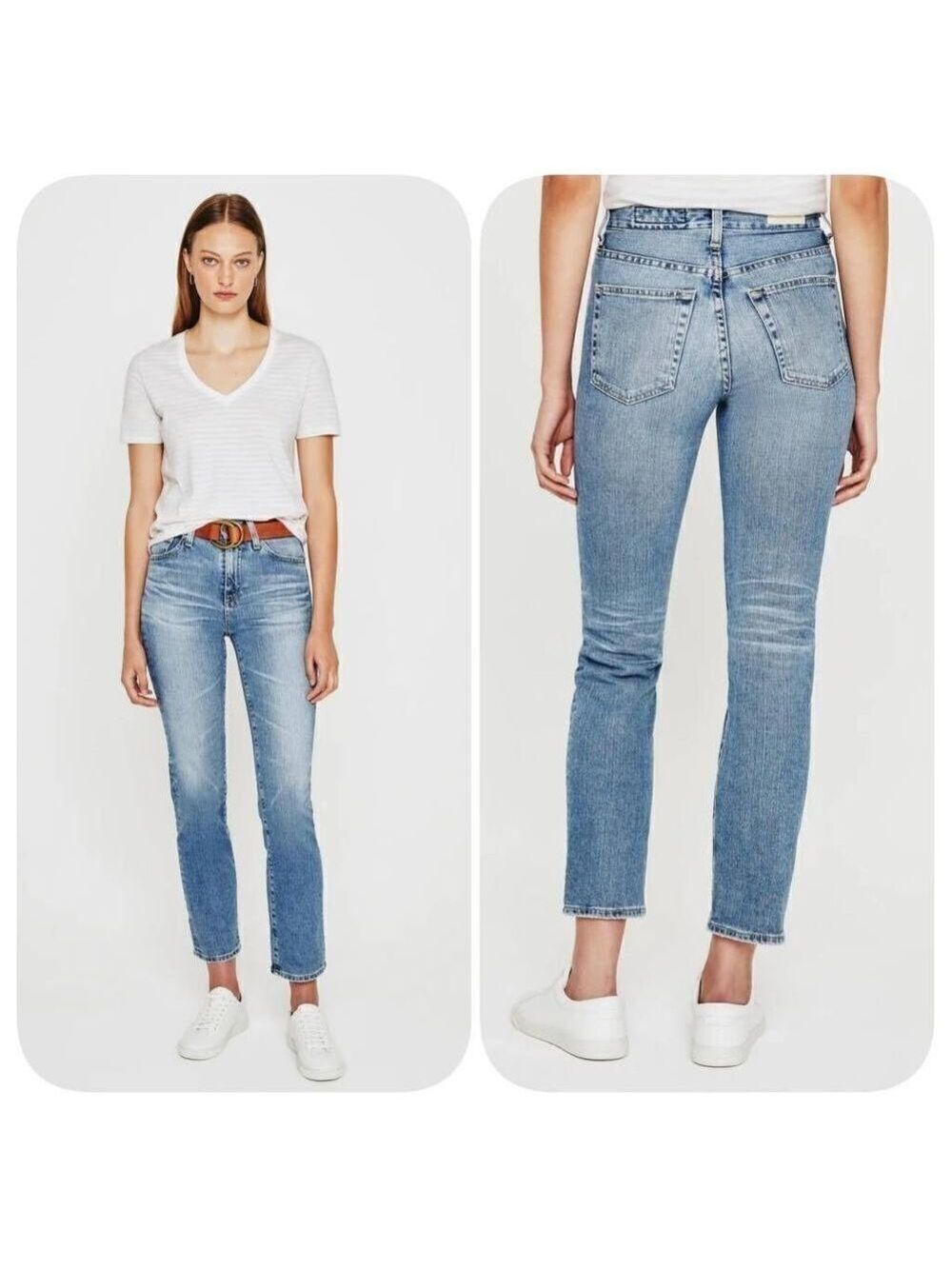 AG Adriano Goldschmied SAIGE high rise straight Jeans Sz 33